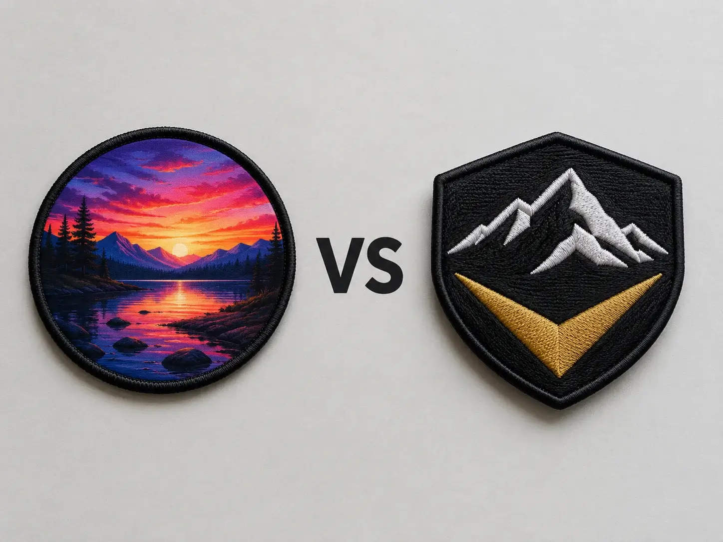 Dye-sublimation and embroidery comparison
